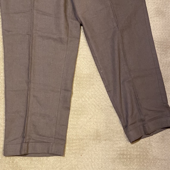 Anne Klein cropped linen pant - Sz L - Picture 3 of 3
